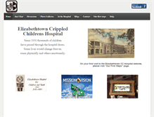 Tablet Screenshot of elizabethtowncrippledchildrenshospital.com